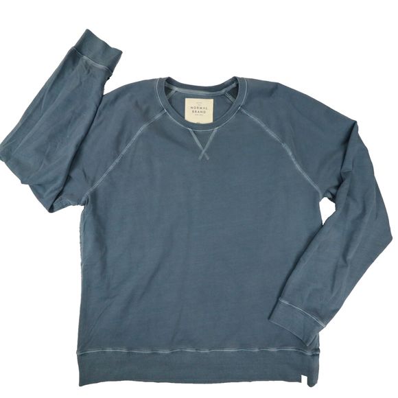 The Normal Brand Long Sleeve Men's Overshirt Blue Pullover Shirt Size XXL - Picture 1 of 9